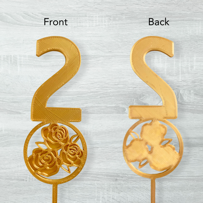 Gold Rose Table Numbers