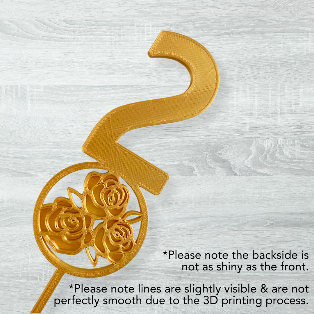 Gold Rose Table Numbers