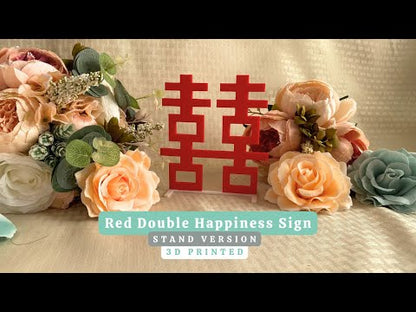 Red Double Happiness Sign (Stand Version)